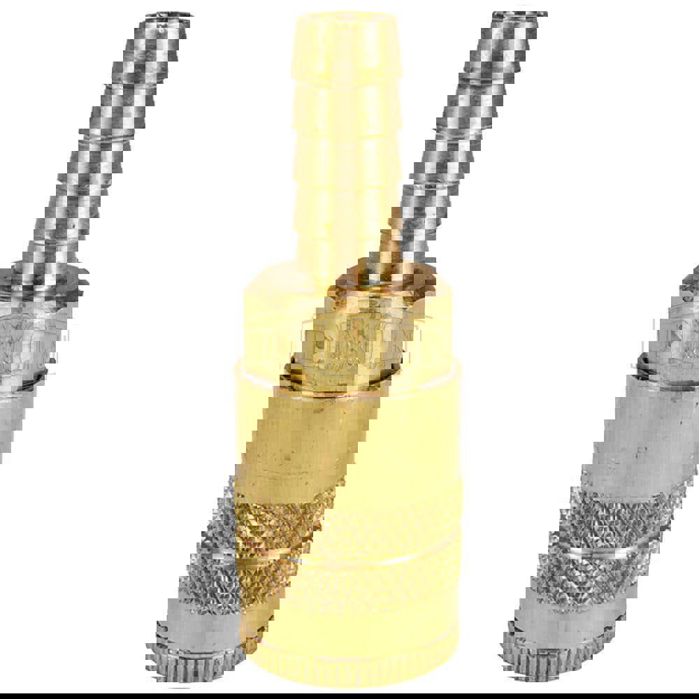 Barbed Hose Fitting: Brass Worm Drive